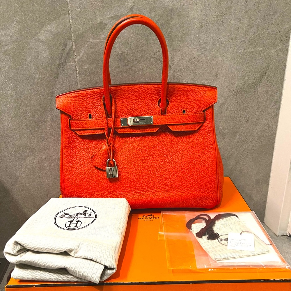 Authentic Hermès Birkin Capucine Togo 30 Palladium Hardware